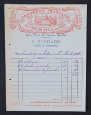 Facture 1914 JARNAC CIE