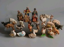 33  ANCIENNES FIGURINES EN PLASTIQUE POUR CRECHE DE NOËL/BASSE- COUR / DIAPORAMA