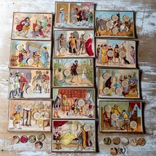 Lot de 13 cartes jeu ancien loto historique histoire de France