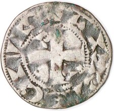 P1951 Rare Philippe II Auguste Denier de Paris Parisii Civis Argent ->F offre