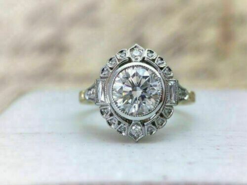 Bague fiançailles halo - de, art