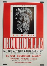 Au musée Bourdelle Circa 1960 Affiche Originale Exposition Sculpture