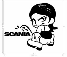 STICKER VOLVO VS SCANIA poids lourds V8 TRUCK TRACTEUR 100x110mm