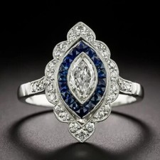 Bague art déco en argent 925