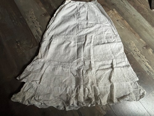 Ancien jupon linon - ,petits, plis