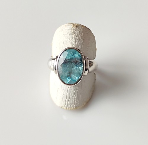 Bague topaze bleue et - bleue,