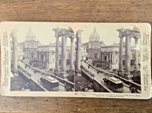 Photo stereo colonnes temple - stereo,