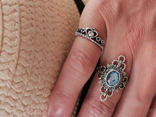 Bague fantaisie argenté - bague,
