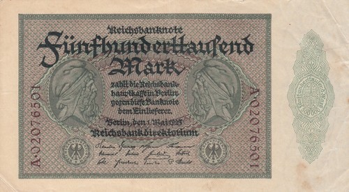 Billet allemagne 500000 - billet,