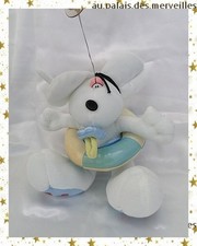 Peluche Style Bébé Diddl Avec Bouée et Sucette Bleu Jaune Cordon avec Ventouse