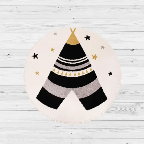 Tapis tipi enfant rond 100 - enfant, cm