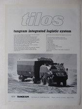 2/1985 PUB TANGRAM TILOS INTEGRATED LOGISTIC SYSTEM VTL 4X4 ORIGINAL AD