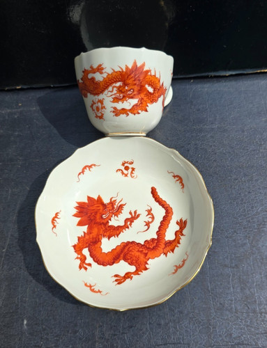 Tasse porcelaine meissen decor - porcelaine,