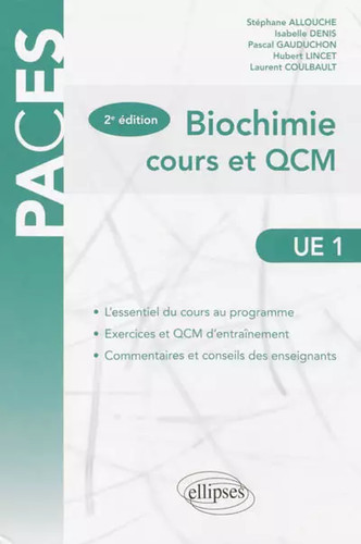 Paces biochimie cours qcm - biochimie, et
