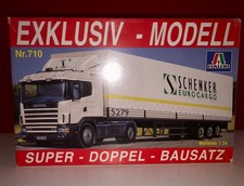 1/24 ITALERI MAQUETTE DE CAMION SCANIA R144L & SCHENKER TRAILER COMBO SET RARE