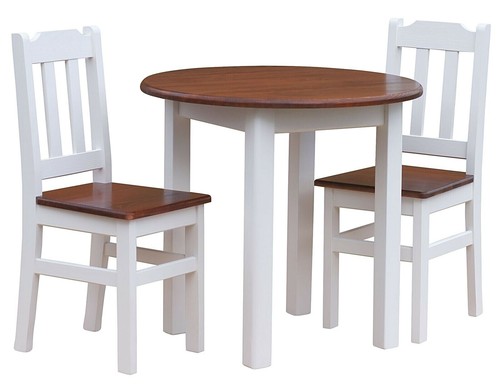 Table ronde pin - ronde, à