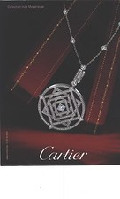 PUBLICITE 20O7  CARTIER pendentif diamants bijoux joaillerie