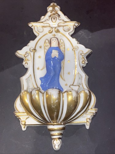 Bénitier 19ème porcelaine - , de
