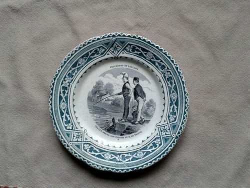 Bel assiette parlante - bel, ancienne