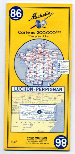 Ancienne carte michelin 86 - ancienne,