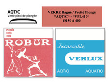 Verre de montre Plexiglas bagué chromé Plongé "AQT/C" Ø150 à 400 VERLUX ROBUR