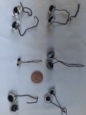 POUPÉE ANCIENNE PELUCHE : 12 YEUX  ANCIEN EN VERRE -DIFFERENTE  TAILLE