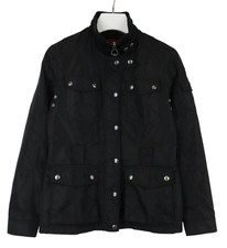 VESTE Cortina WELLENSTEYN Femme Taille M Lignée Noire À Zip Complet Col Montant