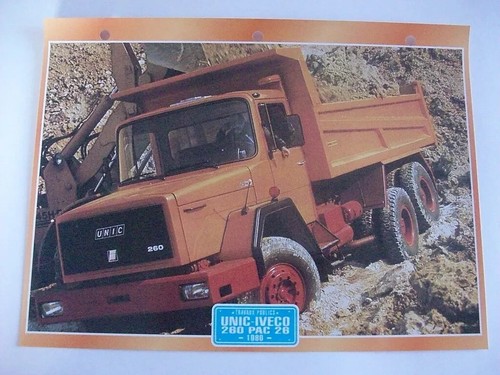 Carte fiche camion travaux - carte,