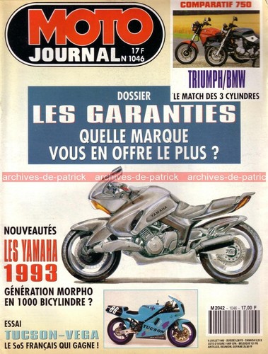 Moto journal 1046 essai - moto, road