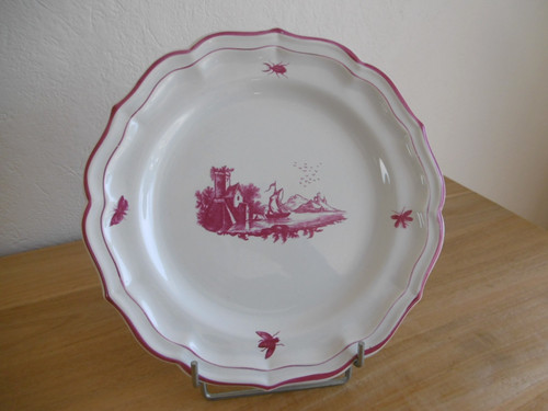 Plat rond faience gien decor - gien,