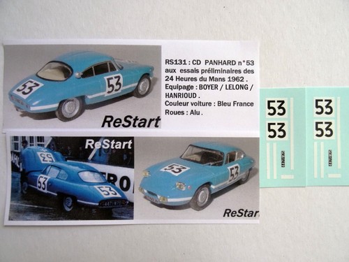 Rs131 decal restart cd - rs131, 1/43