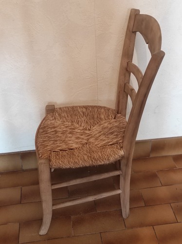Ancienne chaise bois et - en,