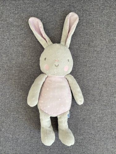 Doudou lapin gris rose - gris,