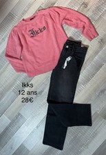 Ikks 12 ANS FILLE : Pull Rose Rock Et Jean Neuf Hiver