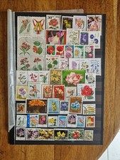 +50 Timbres Fleurs    ( lot