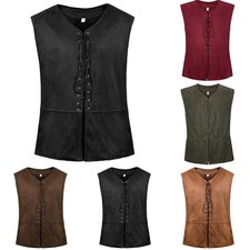Gilet homme Renaissance steampunk gothique à lacets pour costume pirate