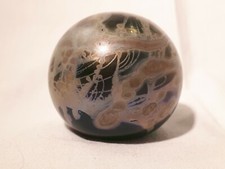 RC ROBERT COLEMAN VINTAGE SULFURE/ PRESSE-PAPIERS/ PAPERWEIGHT IRIDESCENT- SIGNÉ