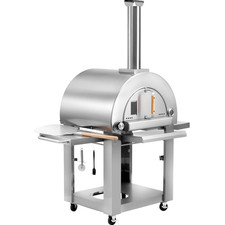 VEVOR Four À Pizza Extérieur 22", Poêle À Granulés/Gaz Portable Avec Rouleaux...