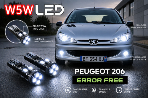 Pour peugeot 206 ampoules led - pour,