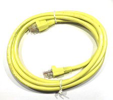 Cable cordon réseau internet RJ45 droit jaune Ethernet CAT5 longueur 1.80m