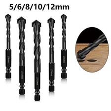 1pc Universel Foreuse Outil Noir Cimentée Carbure Perceuse Embout Bois/Verre