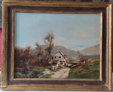 Tableau ancien huile - sur, toile