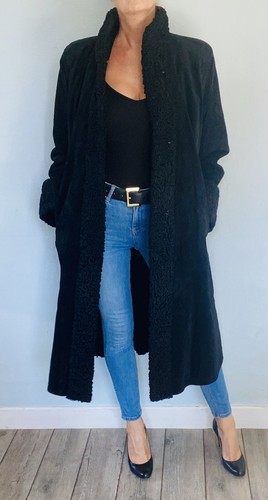 Manteau astrakan cuir - en, &