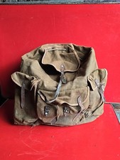 Ancien Sac à Dos Militaire Toile Doublée Armature Métal Militaria Chasseur Alpin