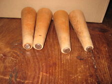 LOT DE 4 ANCIENS PIEDS DE LITS CONIQUES - VINTAGE - H 14.5 cm