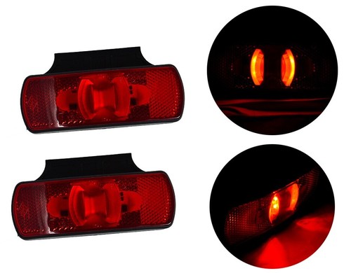12v led arrière rouge - 2x,