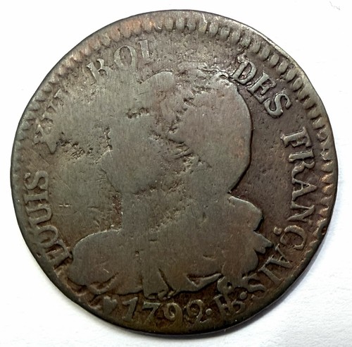 Pièce deniers 1792 - bb, louis