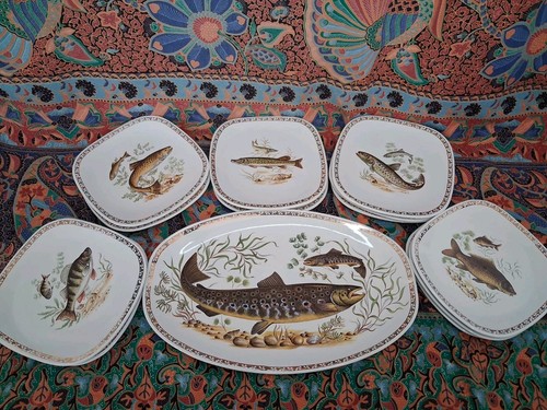 Service poissons porcelaine - poissons,
