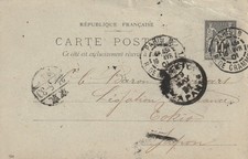 Carte postale   de Paris pour Tokyo Japon , tarif 10 c , 1901      (ref 32)