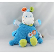 Doudou semi plat cheval zébre ane bleu vert oiseau NICOTOY - 5709